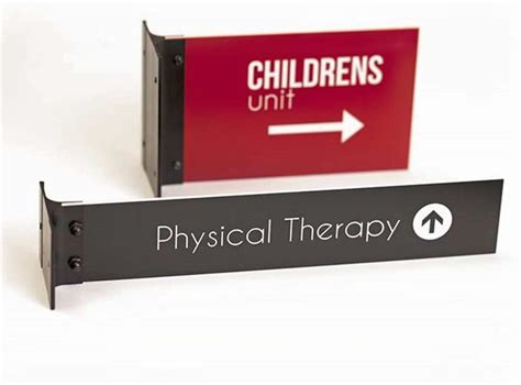 metal bracket for hallway signs|double sided corridor sign bracket.